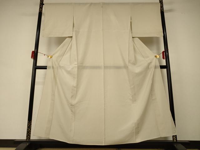 平和屋着物＊夏物　色無地　紗　紬地　枯色　正絹　逸品　AABD4609jd