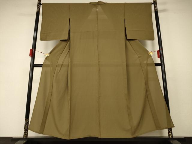平和屋着物＊夏物　色無地　絽　路考茶色　正絹　逸品　AABD4614jd