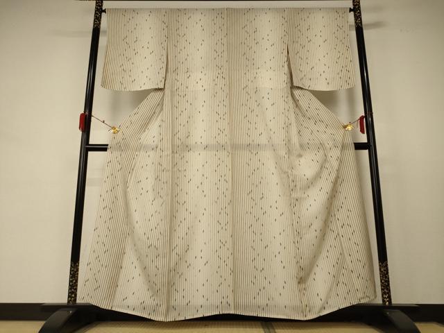 平和屋着物＊夏物　小紋　絽　変わり縞　洗える着物　AABD4628jd 平和屋着物＊夏物 小紋 絽 変わり縞 洗える着物 AABD4628jd