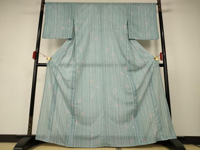 平和屋着物＊夏物　小紋　紗　鶴　洗える着物　AABD4629jd 平和屋着物＊夏物 小紋 紗 鶴 洗える着物 AABD4629jd