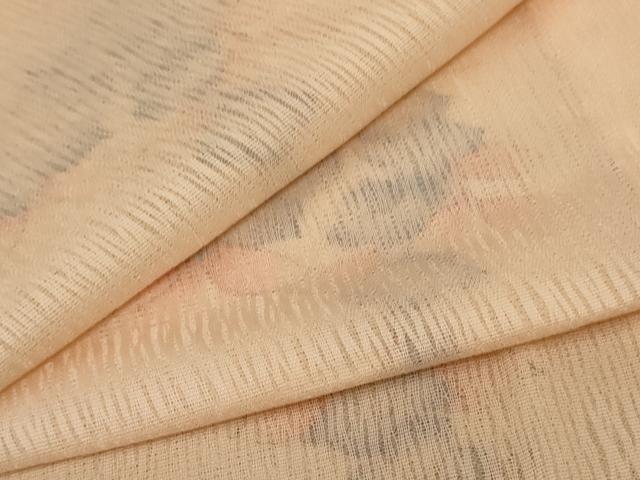 平和屋着物▽上質な小紋　無双　紗×絽　舞花文　正絹　逸品　AABD4640jd