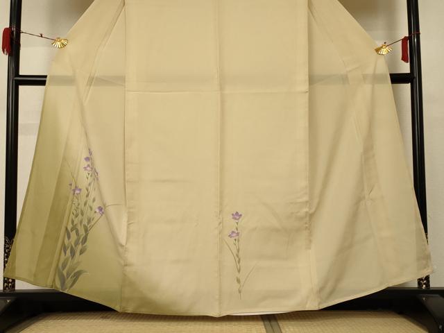 平和屋着物＊夏物　訪問着　絽　草花文　暈し染め　正絹　逸品　AABD4658jd_2