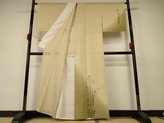 平和屋着物＊夏物　訪問着　絽　草花文　暈し染め　正絹　逸品　AABD4658jd_1