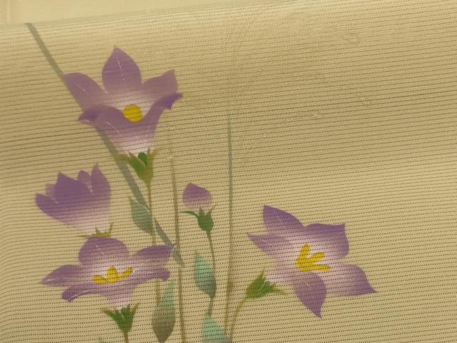平和屋着物＊夏物　訪問着　絽　草花文　暈し染め　正絹　逸品　AABD4658jd_5