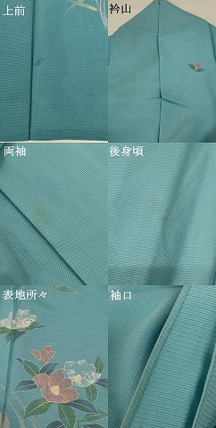 平和屋着物＊夏物　訪問着　絽　流水草花文　銀彩　正絹　逸品　AABD4659jd_7