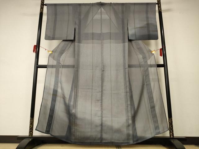 平和屋着物＊夏物　訪問着　紗　霞文　暈し染め　正絹　逸品　AABD4667jd