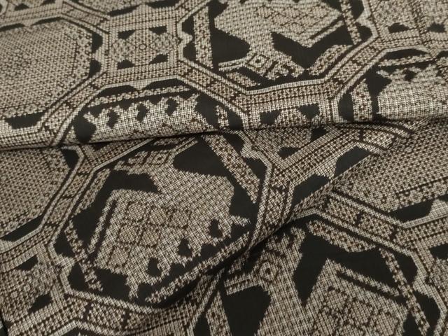 平和屋着物●本場大島紬　泥染め　割り込み絣　蜀江文　有栖川文様　正絹　逸品　AABD4957cs