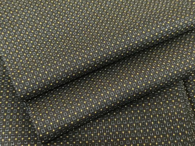 平和屋着物●本場大島紬　西郷絣　格子　正絹　逸品　AABD4958cs