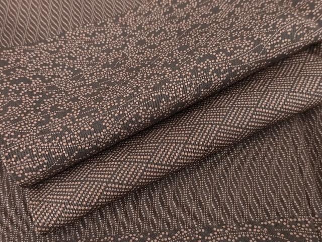 平和屋着物●江戸小紋　横段吉祥文　正絹　逸品　AABD4971cs