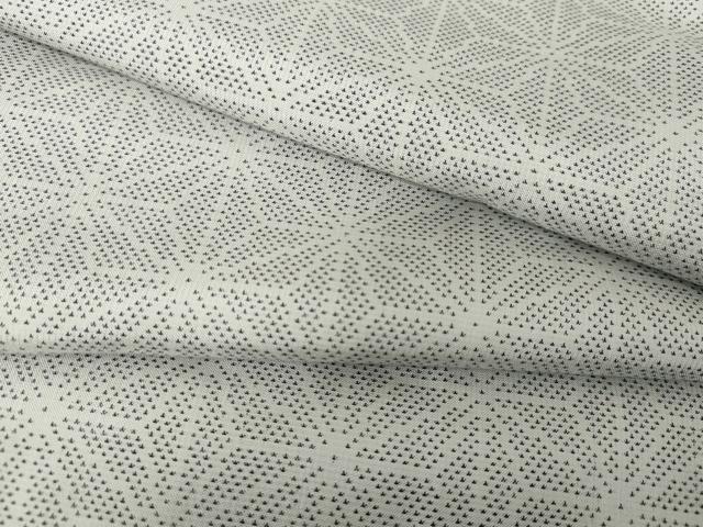 平和屋着物●本場大島紬　白大島　カタス7マルキ　麻の葉文様　正絹　逸品　AABD4976cs