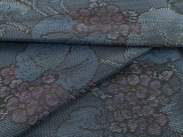 平和屋着物●本場大島紬　蓮の葉花文　正絹　逸品　未使用　AABD4989cs