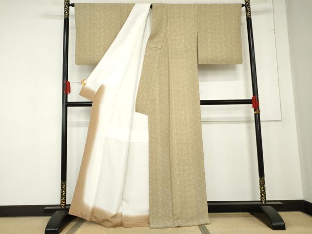 平和屋着物○江戸小紋 枝葉文 正絹 逸品 AABD5002cs