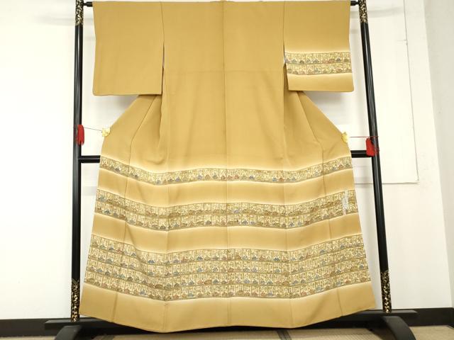 平和屋着物●友禅師・京の名工・伝統工芸士・樽本伊勢蔵　訪問着　百人一首　暈し染め　正絹　逸品　AABD5021cs