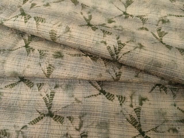 平和屋着物●上質な紬　絞り　正絹　逸品　AABD5034cs