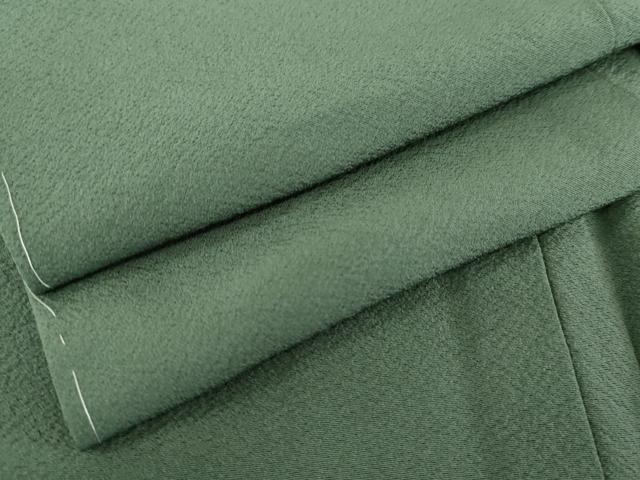 平和屋着物●上質な色無地　老竹色　ロング丈　正絹　逸品　未使用　AABD5037cs