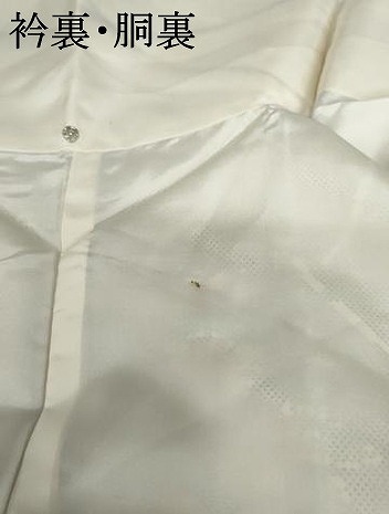 平和屋着物●本場大島紬　白大島　カタス7マルキ　扇面草花文　証紙付き　正絹　逸品　AABD5075cs