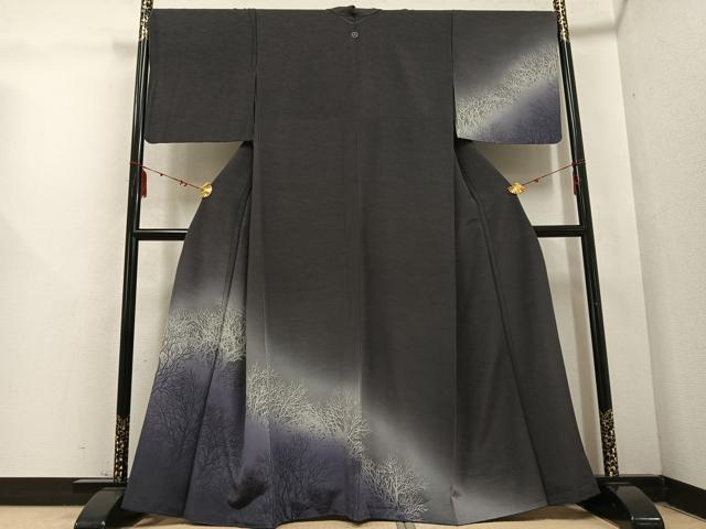 平和屋着物●訪問着　草木文　暈し染め　正絹　逸品　AABD5961ph