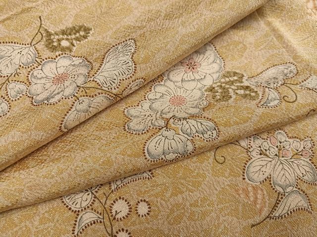 平和屋着物●上質な小紋　辻が花　鬼しぼ縮緬　正絹　逸品　未使用　AABD5967ph