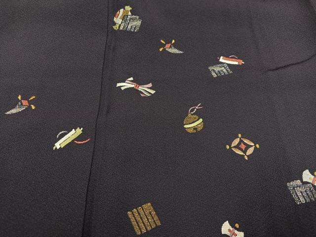 平和屋着物●訪問着　刺繍　器物文　正絹　逸品　AABD5968ph