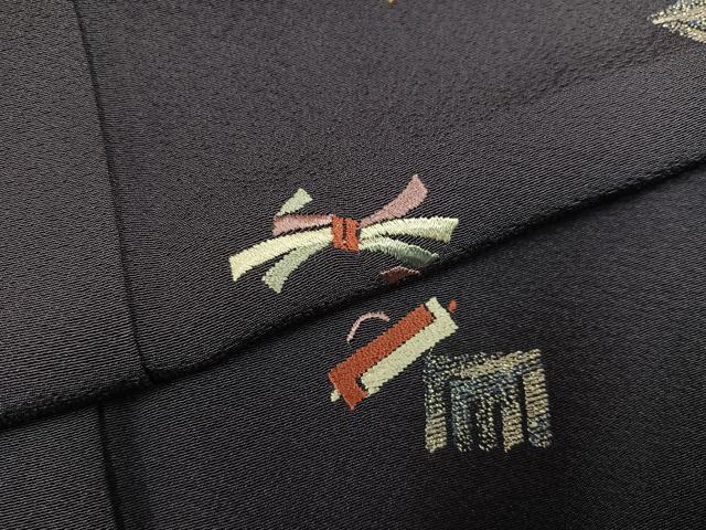 平和屋着物●訪問着　刺繍　器物文　正絹　逸品　AABD5968ph