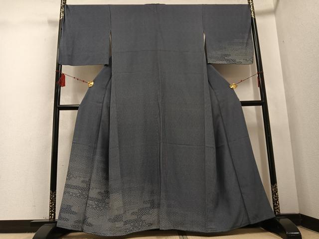 平和屋着物●江戸小紋　訪問着　エ霞　正絹　逸品　AABD5975ph