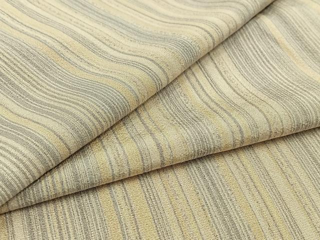 平和屋着物▽上質な小紋　単衣　縞　正絹　逸品　AABD6062jh