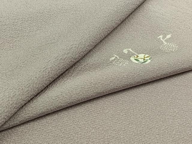 平和屋着物▽上質な小紋　単衣　成り物　正絹　逸品　AABD6077jh