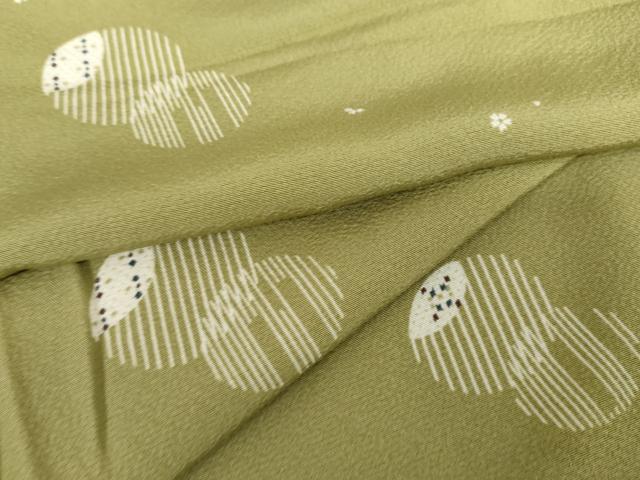 平和屋着物●上質な小紋　雪輪花文　正絹　逸品　AABD6214cs