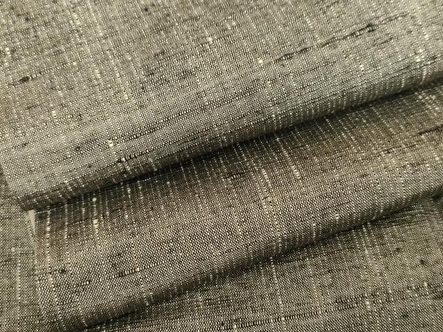 平和屋着物●上質な紬　色無地　肥後煤竹色　正絹　逸品　AABD6232cs