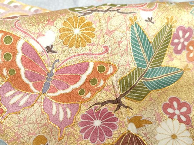 平和屋着物○手描友禅作家 渓月 訪問着 吉祥花蝶宝尽くし