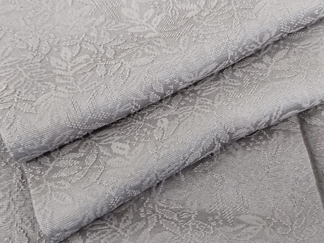 平和屋着物●上質な色無地　南天枝葉地紋　藤紫色　正絹　逸品　AABD6289cs