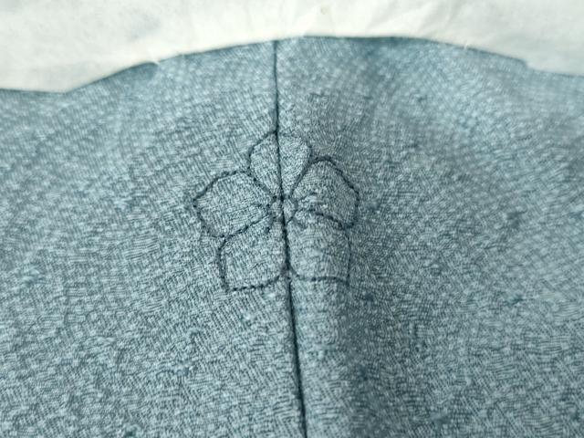 平和屋着物○本草木染作家 圓啓 江戸小紋 鮫小紋柄 正絹 逸品