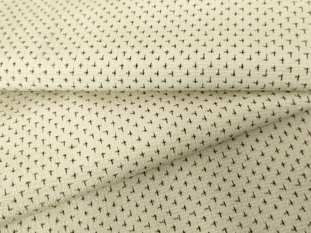 平和屋着物●白鷹お召　十字絣　正絹　逸品　AABD6339cs