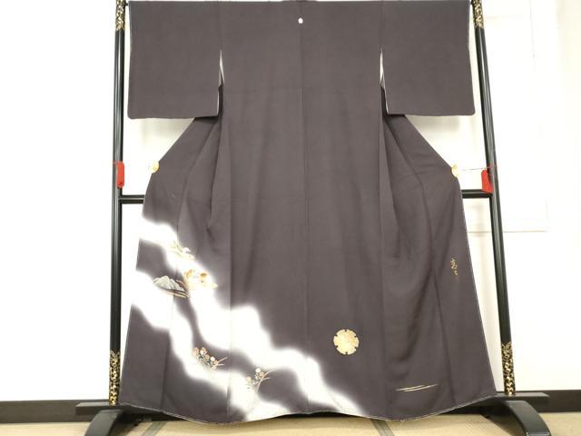 平和屋着物●京友禅の第一人者　松井青々　訪問着　鴛鴦　雪輪草花文　暈し染め　金銀彩　正絹　逸品　未使用　AABD6376cs