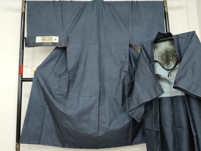 平和屋着物●男性　本場大島紬　アンサンブル　100亀甲　総詰め　羽裏：鯉　山久織物謹製　証紙付き　正絹　逸品　未使用　AABD6377cs