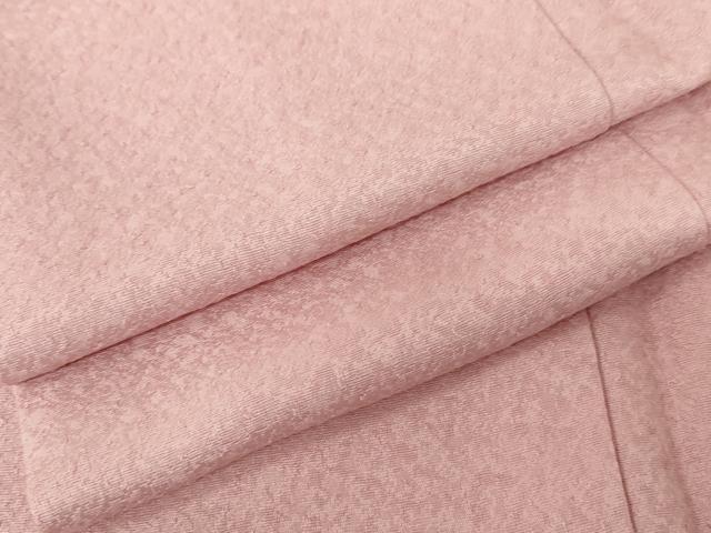 平和屋着物●上質な色無地　紋意匠　石竹色　正絹　逸品　AABD6398cs