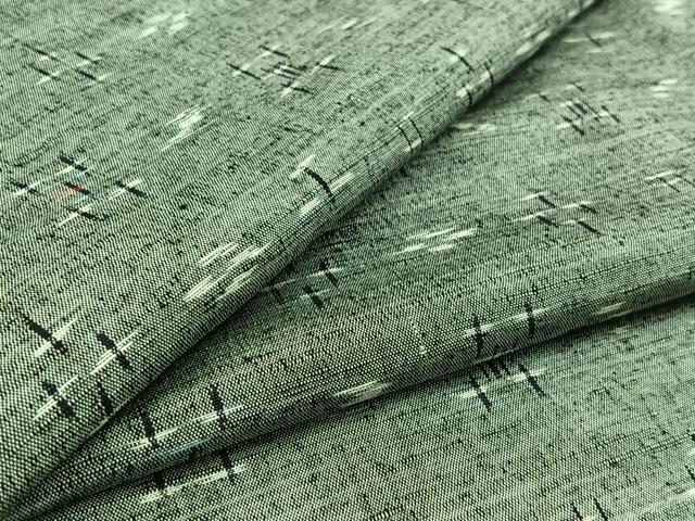 平和屋着物▽上質な紬　単衣　琉球絣　正絹　逸品　AABD6464jh