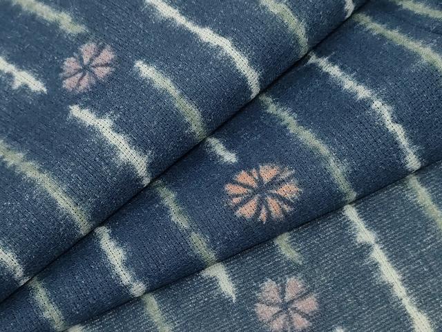 平和屋着物＊夏物　小紋　紗　舞花文　洗える着物　AABD6615jd