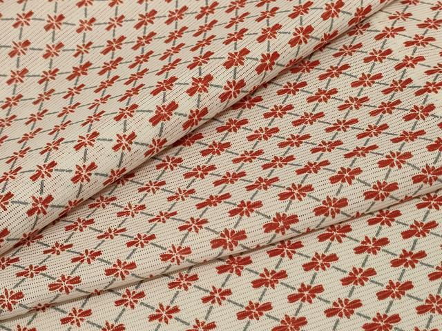 平和屋着物＊夏物　小紋　絽　花菱文　洗える着物　AABD6631jd