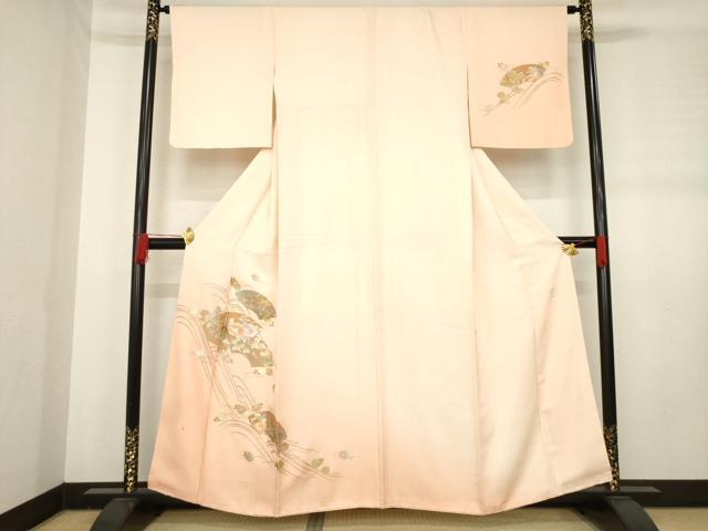 平和屋着物●金彩友禅　卓越技能者・名工・和田光正　訪問着　地紙花文　暈し染め　正絹　逸品　AABD6663ck