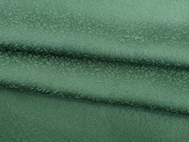 平和屋着物●上質な色無地　木賊色　正絹　逸品　AABD6674ck