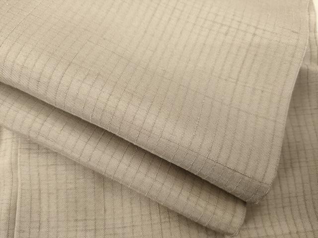 平和屋着物●上質な紬　色無地　胡桃染色　正絹　逸品　AABD6675ck