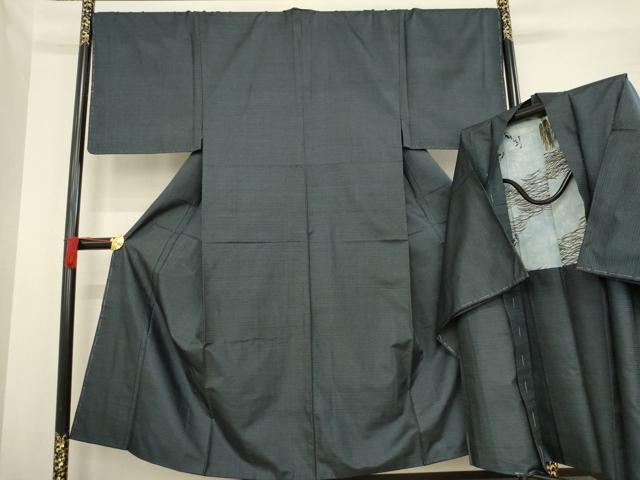 平和屋着物●男性　本場大島紬　アンサンブル　100亀甲　総詰め　正絹　逸品　未使用　AABD6679ck