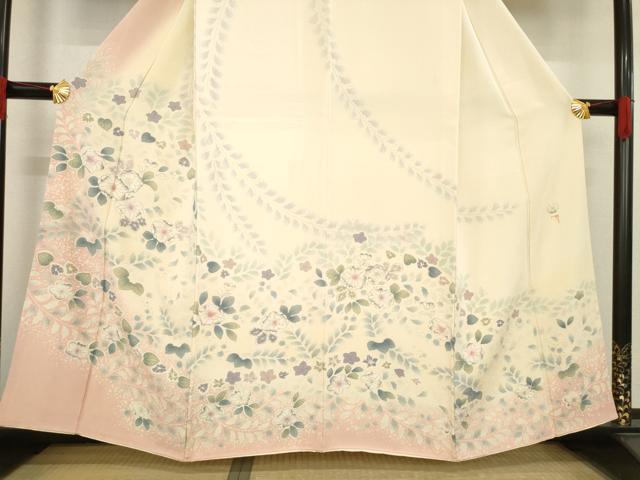 平和屋着物○訪問着 作家物 辻が花 舞花文 暈し染め 正絹 逸品