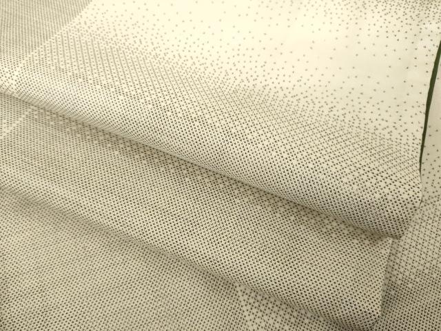 平和屋着物●本場大島紬　白大島　カタス7マルキ　市松霞文　ますいわ屋扱い　正絹　逸品　AABD6714ck