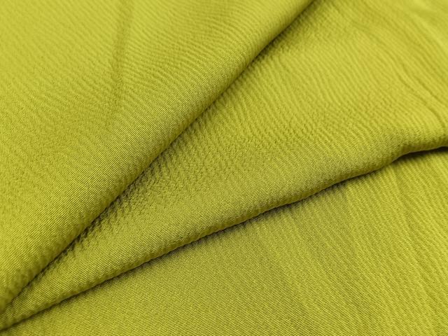 平和屋着物▽上質な色無地　単衣　抹茶色　正絹　逸品　AABD6978jh