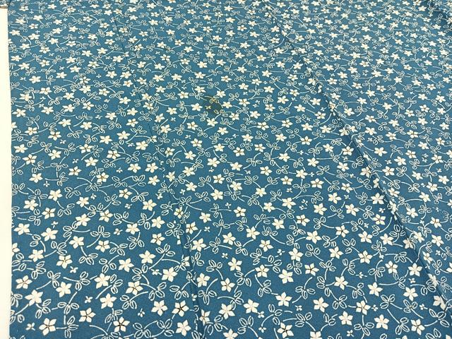 平和屋着物▽上質な小紋　単衣　草花文　正絹　逸品　AABD6997jh_3