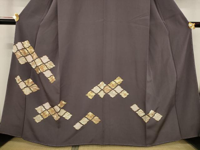 平和屋着物●訪問着　駒刺繍　松皮菱花文　金彩　ますいわ屋扱い　正絹　逸品　未使用　AABD7387ck 平和屋着物○訪問着 駒刺繍 松皮菱花文 金彩 ますいわ