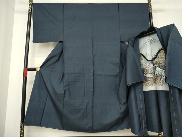 平和屋着物●男性　本場大島紬　アンサンブル　100亀甲　総詰め　正絹　逸品　未使用　AABD7418ck