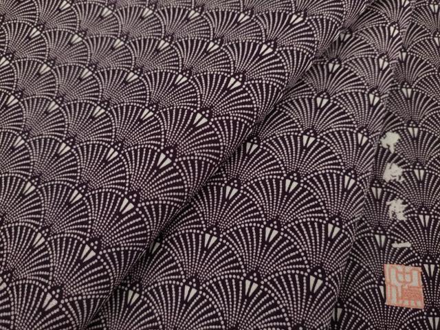 平和屋着物●大松染二代目　中條隆一　江戸小紋　青海波　正絹　逸品　AABD7430ck